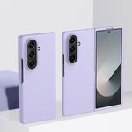 Per Samsung Galaxy Z Fold7 Custodia protettiva antiurto per PC con copertura totale in pelle (viola Sakura)