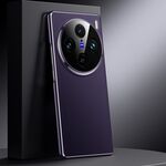 Per vivo X100 Custodia per telefono in vera pelle per PC (viola scuro)