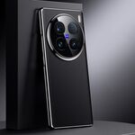 Per vivo X100 Ultra Custodia per telefono in vera pelle per PC (nero)