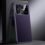 Per Redmi K70 Custodia per telefono in vera pelle per PC (viola scuro)