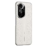Custodia per telefono cellulare in pelle liscia per Honor 300 Ultra Cloud Dragon Pattern (bianca)