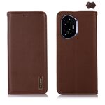 Per Honor 400 KHAZNEH Custodia per telefono in pelle di vacchetta con strato superiore in nappa (marrone)