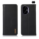 Per Honor 400 KHAZNEH Custodia per telefono in pelle di vacchetta con strato superiore in nappa (nero)