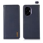 Per Honor 400 KHAZNEH Custodia per telefono in pelle di vacchetta con strato superiore in nappa (blu)