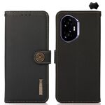 Per Honor 400 KHAZNEH Custer Custodia per telefono in vera pelle RFID (nero)