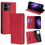 Per OPPO Reno13 F 5G / 4G Custodia in pelle magnetica Skin Feel (rosso)
