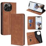 Per Tecno Pova 6 Neo 5G Custodia in pelle magnetica Skin Feel (marrone chiaro)