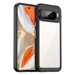 Per Google Pixel 10 Pro XL Custodia per telefono in TPU ibrida acrilica serie colorata (nero)