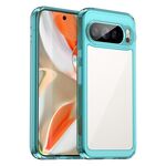 Per Google Pixel 10 Pro XL Custodia per telefono in TPU ibrida acrilica serie colorata (blu trasparente)