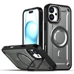 Per iPhone 16 Plus MagSafe PC Phone Case con supporto per obiettivo (grigio)