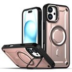Per iPhone 16 Plus MagSafe PC Phone Case con supporto per obiettivo (oro deserto)