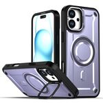 Per iPhone 16 Plus MagSafe PC Phone Case con supporto per obiettivo (viola)
