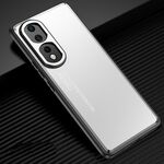 Per Honor 80 Pro Custodia per telefono in metallo satinato piatto (argento)