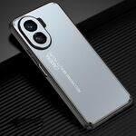 Custodia per telefono in metallo satinato per Honor X40i (blu)