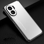 Custodia per telefono in metallo satinato per Honor X40i (argento)