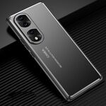 Custodia per telefono in metallo satinato per Honor 70 Pro (nero)