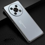 Custodia per telefono in metallo satinato per Honor X30 (blu)