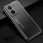 Per vivo iQOO Z7x Custodia per telefono in metallo satinato (nero)