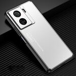 Per vivo iQOO Z7x Custodia per telefono in metallo satinato (argento)