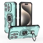 Per iPhone 16 Pro Custodia per telefono in TPU ibrido con supporto in metallo per PC (verde)