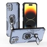 Per iPhone 14 Plus / 15 Plus Custodia per telefono in TPU ibrido con supporto in metallo per PC (blu)
