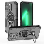 Per iPhone 13 Pro Max Custodia per telefono in TPU ibrido con supporto in metallo per PC (nero)