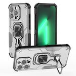 Per iPhone 13 Pro Max Custodia per telefono in TPU ibrido con supporto in metallo per PC (grigio)
