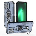 Per iPhone 13 Pro Max Custodia per telefono in TPU ibrido con supporto in metallo per PC (blu)