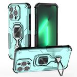 Per iPhone 13 Pro Max Custodia per telefono in TPU ibrido con supporto in metallo per PC (verde)