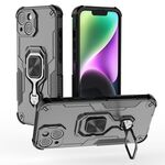 Per iPhone 13 Custodia per telefono in TPU ibrido con supporto in metallo per PC (nero)