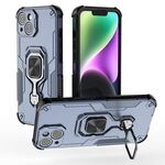 Per iPhone 13 Custodia per telefono in TPU ibrido con supporto in metallo per PC (blu)