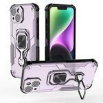 Per iPhone 13 Custodia per telefono in TPU ibrido con supporto in metallo per PC (viola)