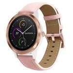 Cinturino per orologio in pelle con fibbia in oro rosa da 20 mm (rosa)