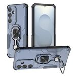 Custodia per telefono ibrida in TPU con supporto in metallo per Samsung Galaxy S25 5G (blu)