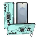 Custodia per telefono ibrida in TPU con supporto in metallo per Samsung Galaxy S25 5G (verde)