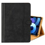 Custodia per tablet in pelle di vacchetta bicolore da 7-8 pollici (nera)