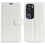 Per vivo vivo Y19s 4G / Y29 5G Custodia per telefono in pelle con texture Litchi orizzontale con supporto (bianco)