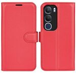 Per vivo vivo Y19s 4G / Y29 5G Custodia per telefono in pelle con supporto orizzontale con texture Litchi (rosso)