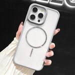 Per iPhone 13 Pro Max Custodia antiurto MagSafe trasparente al cioccolato per telefono (grigio)