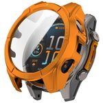 Per Garmin Tactix 8 Solar 51mm Pellicola temperata Custodia protettiva per orologio PC integrata (arancione verde)
