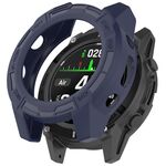Per Garmin Descent G2 Hollow Armor TPU Half Coverage Custodia protettiva per orologio (blu notte)