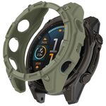 Per Garmin Tactix 8 AMOLED 51mm Hollow Armor TPU Half Coverage Watch Custodia protettiva (verde)