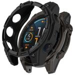 Per Garmin Tactix 8 Solar 51mm Hollow Armor TPU Half Coverage Watch Custodia protettiva (nero)