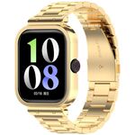 Per vivo iQOO Watch GT Watch Frame Integrato Tre Perline Cinturino In Acciaio Inossidabile (Oro)