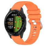 Per Garmin Approach S50 20mm Liquid Glossy Silver Buckle Cinturino in silicone (arancione)