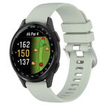 Per Garmin Approach S50 20mm Liquid Glossy Silver Buckle Cinturino in silicone (verde)