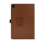 Per TCL TAB 10L Gen 2 Custodia per tablet da 10,1 pollici con supporto verticale a 2 pieghe e poggiapolsi in pelle (marrone scuro)