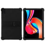 Per TCL TAB 10L Gen 2 Custodia protettiva antiurto in silicone per tablet con supporto (nero)