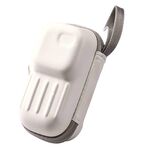 Borsa per ventilatore pieghevole portatile da viaggio all'aperto con organizer per piccolo ventilatore da collo estivo (beige)