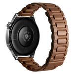 Cinturino per orologio magnetico in pelle a tre pezzi a forma di I da 22 mm (marrone)